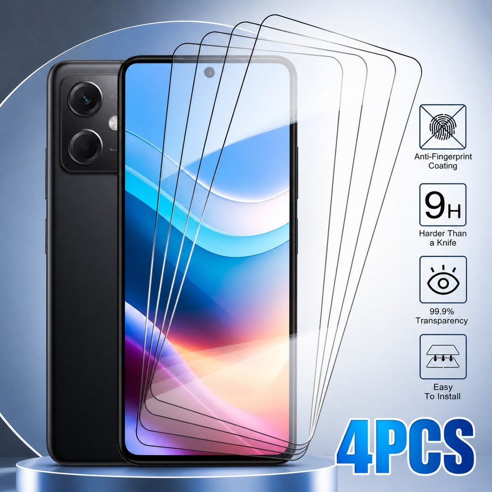 Realme C67 - 4 Buah Kaca Tempered Untuk Realme