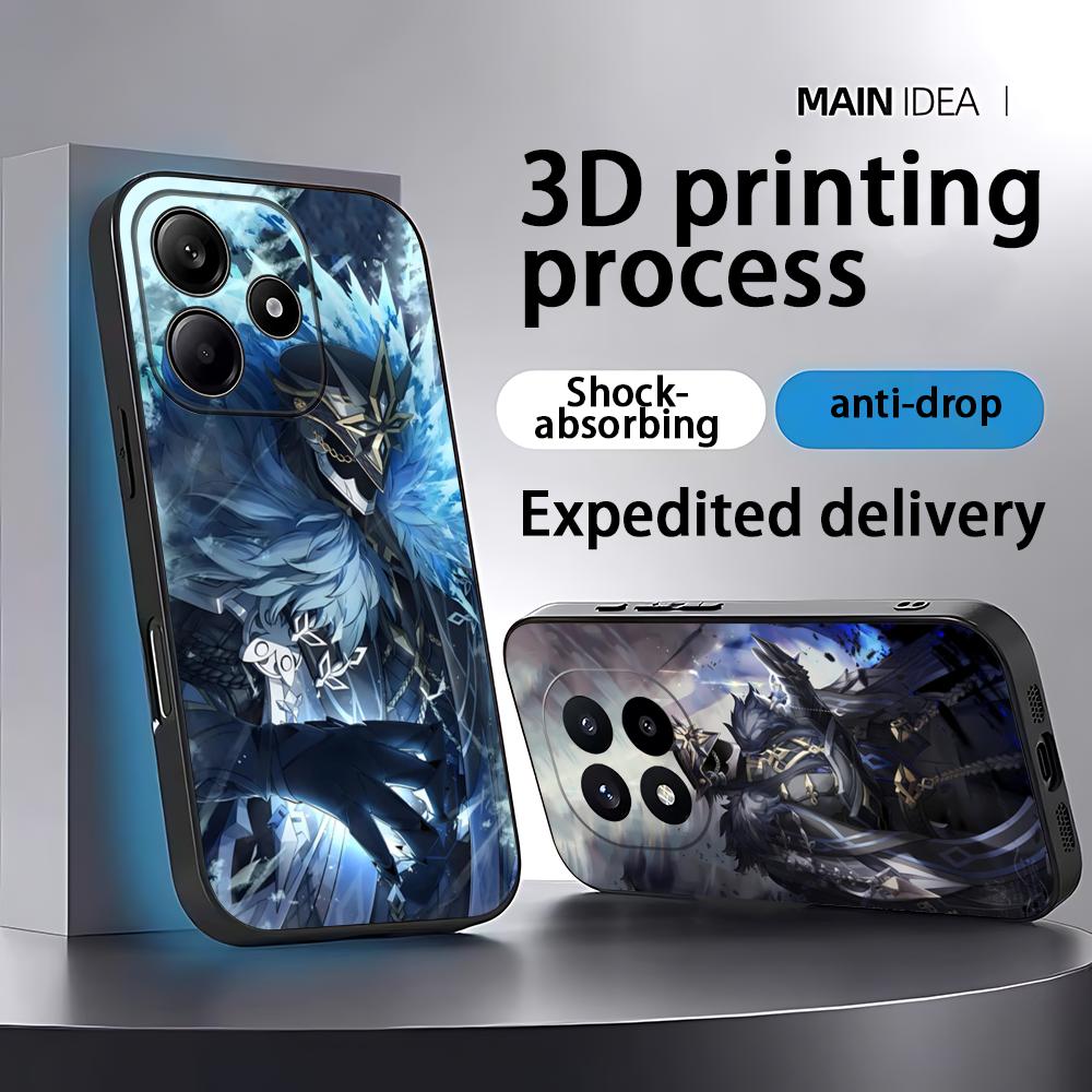 Xiaomi Redmi Note 13 - Casing Ponsel Genshin Impact Capitano untuk